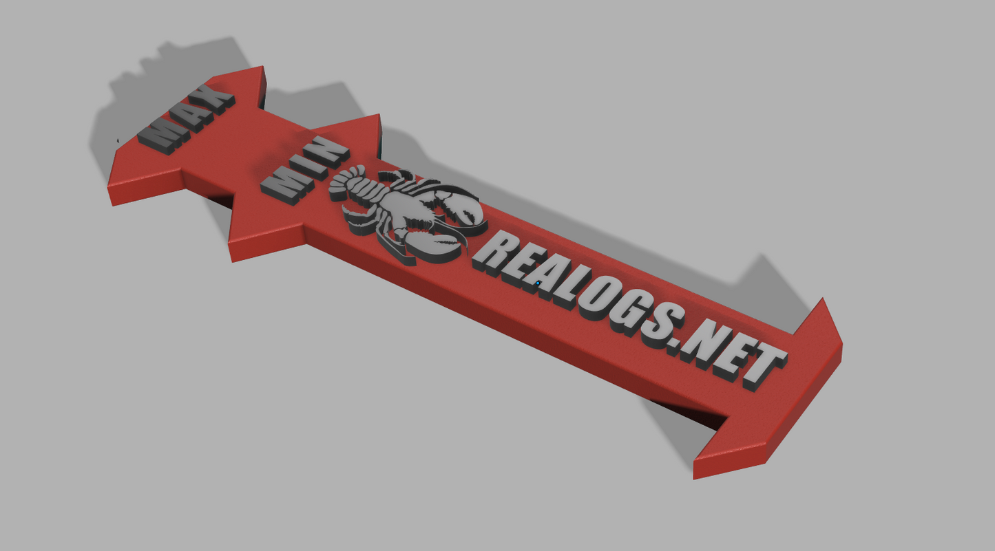 Hummer målestav for ryggskjold